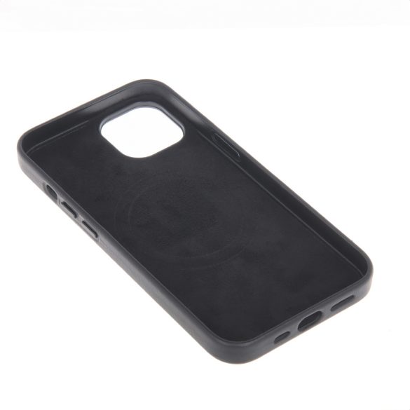 Mag Leather MagSafe-kompatibilis tok iPhone 16 Plus - fekete