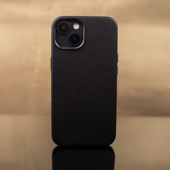 Mag Leather MagSafe-kompatibilis tok iPhone 16 Plus - fekete