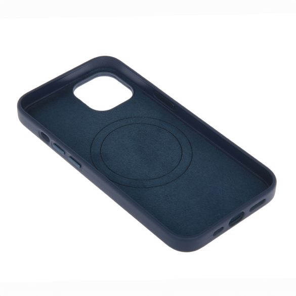 Mag Leather MagSafe-kompatibilis tok iPhone 16 - sötétkék