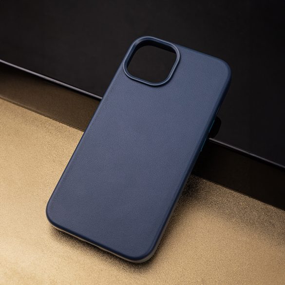 Mag Leather MagSafe-kompatibilis tok iPhone 16 - sötétkék