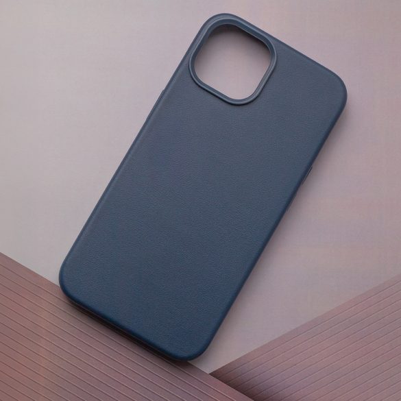 Mag Leather MagSafe-kompatibilis tok iPhone 16 - sötétkék