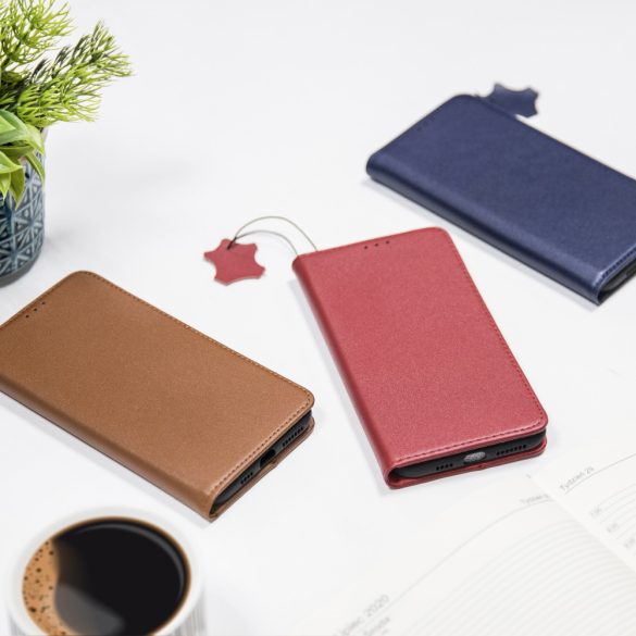 Geniune Leather Smart Pro könyvtok Xiaomi Redmi 14C 4G/5G /Redmi A4/ Poco C75 4G/5G - vörös