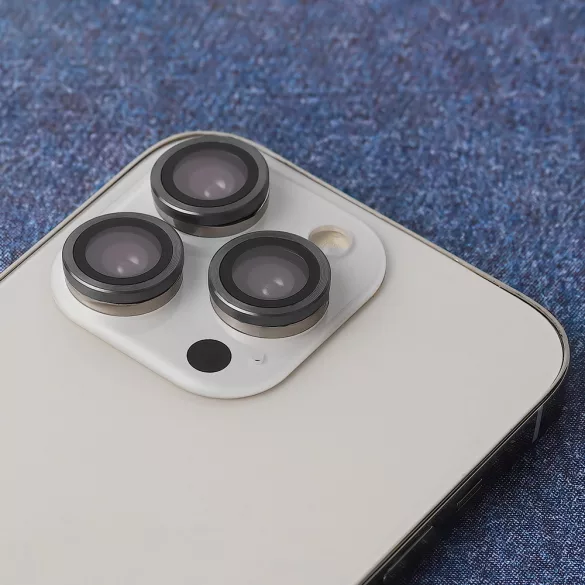Kamera lencse védő fólia fekete szegéllyel iPhone 16 Plus - 2 db