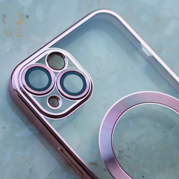 Color Chrome MagSafe-kompatibilis tok Samsung Galaxy S25 - rózsaarany színű