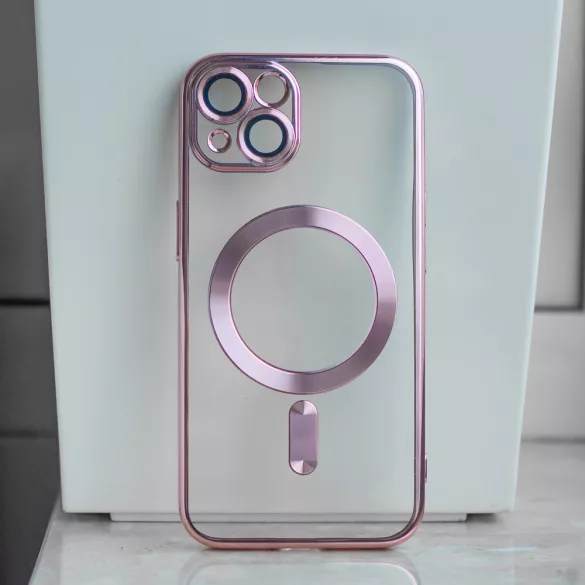 Color Chrome MagSafe-kompatibilis tok Samsung Galaxy S25 - rózsaarany színű