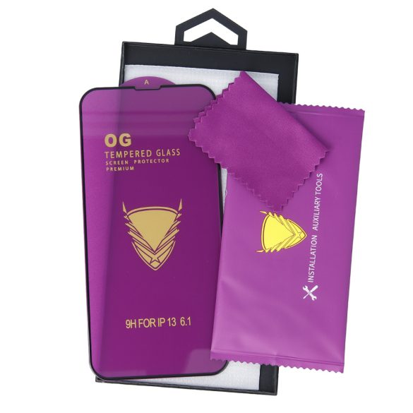 OG Premium edzett üveg fekete szegéllyel Motorola Moto G75