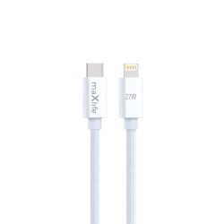Maxlife MXUC-12 kábel USB-C - Lightning 2,0 m 27W fehér