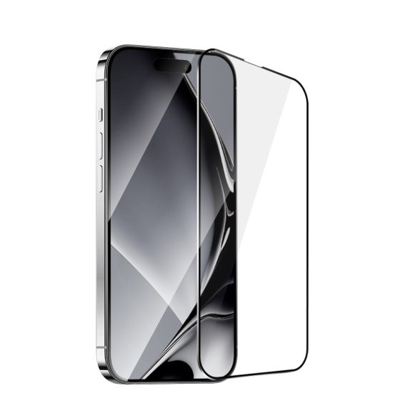 Fémszegélyes edzett üveg fekete szegéllyel Samsung Galaxy A15 4G/5G