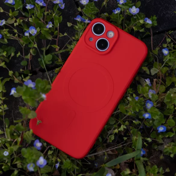 Simple Color MagSafe-kompatibilis tok Samsung Galaxy A36 - piros