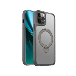 Etteri Matt Ring MagSafe-kompatibilis tok iPhone 12/12 Pro - szürke