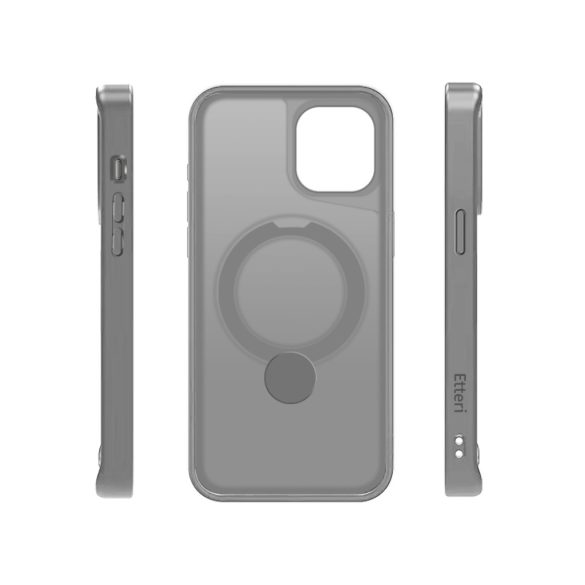 Etteri Matt Ring MagSafe-kompatibilis tok iPhone 12/12 Pro - szürke