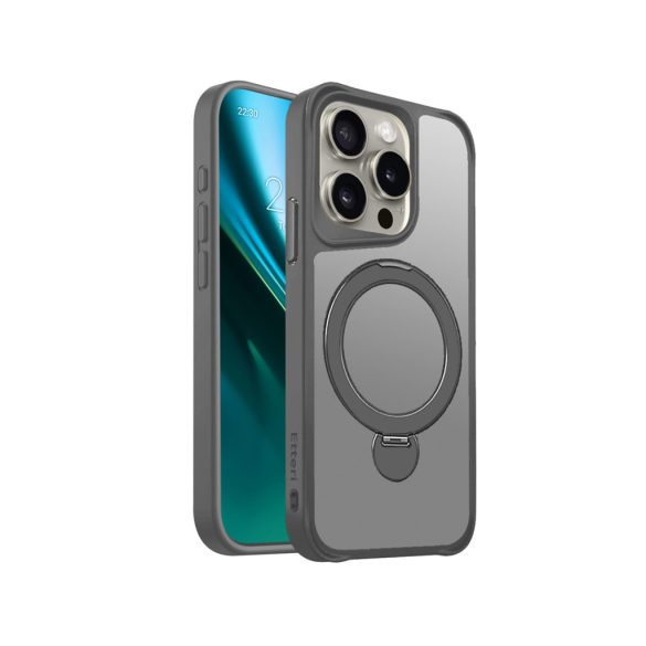 Etteri Matt Ring MagSafe-kompatibilis tok iPhone 15 Pro - szürke