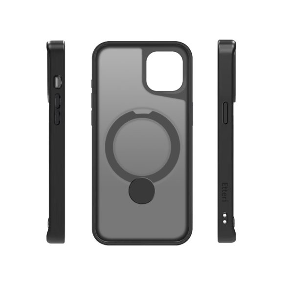Etteri Matt Ring MagSafe-kompatibilis tok iPhone 13 - fekete