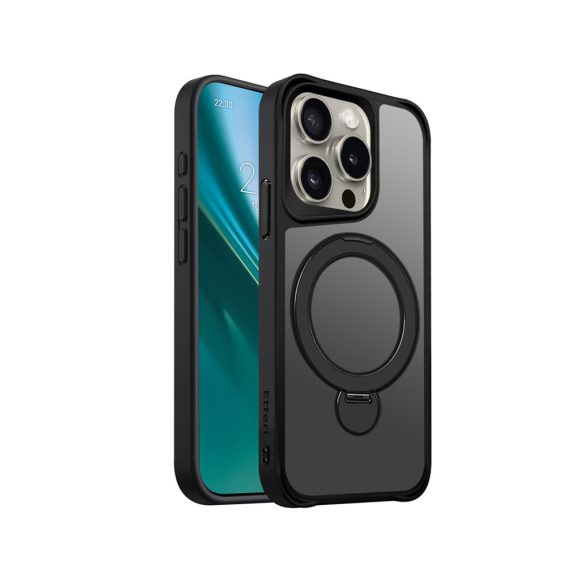 Etteri Matt Ring MagSafe-kompatibilis tok iPhone 15 Pro - fekete