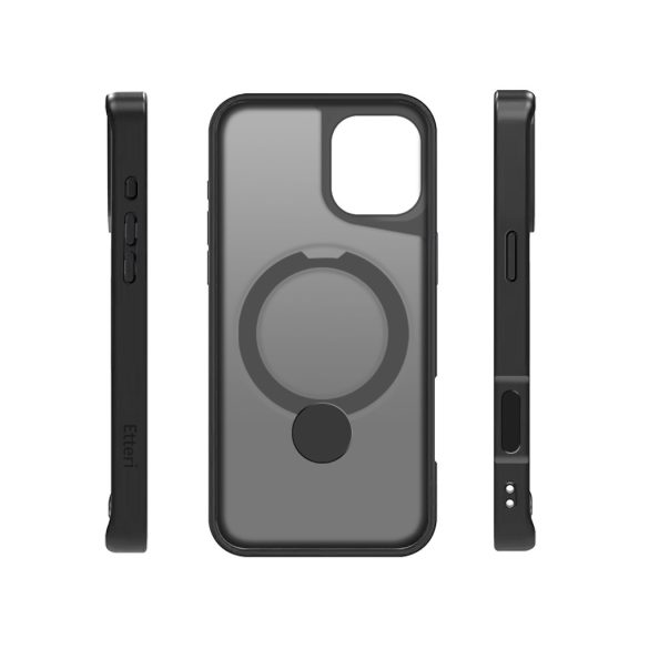Etteri Matt Ring MagSafe-kompatibilis tok iPhone 16 Plus - fekete
