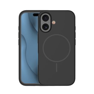Silicone Thin MagSafe-kompatibilis tok iPhone 16 Plus - fekete