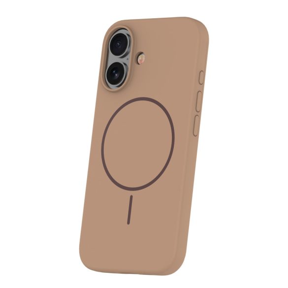 Silicone Thin MagSafe-kompatibilis tok iPhone 16 Plus - barna