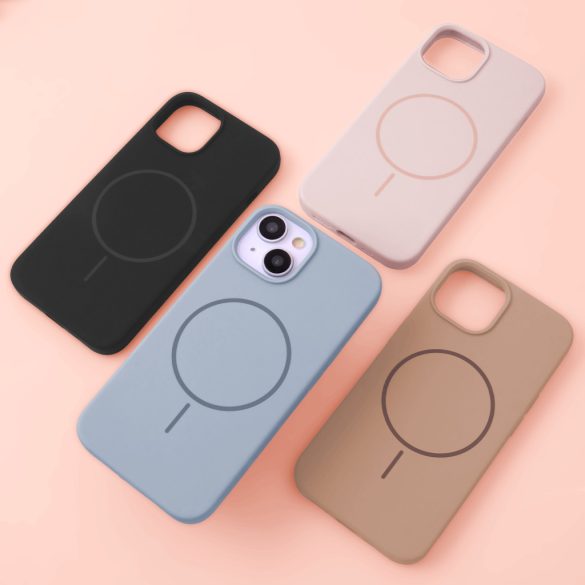 Silicone Thin MagSafe-kompatibilis tok iPhone 16 Plus - barna