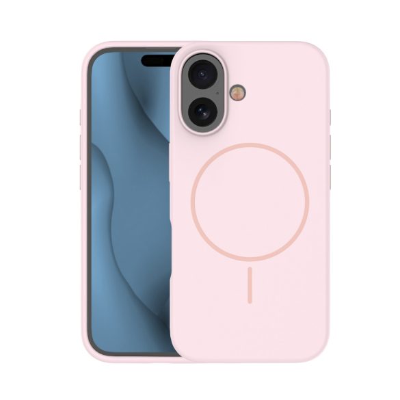 Silicone Thin MagSafe-kompatibilis tok iPhone 16 Plus - világos rózsaszín
