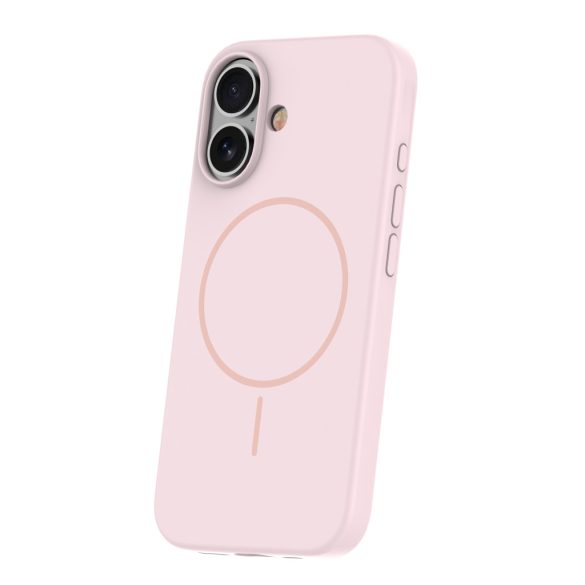 Silicone Thin MagSafe-kompatibilis tok iPhone 16 Plus - világos rózsaszín