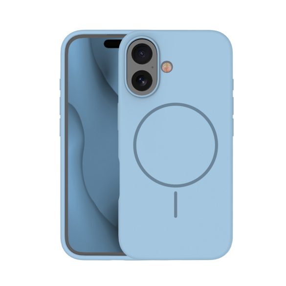 Silicone Thin MagSafe-kompatibilis tok iPhone 16 Plus - világoskék