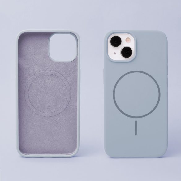 Silicone Thin MagSafe-kompatibilis tok iPhone 16 Plus - világoskék