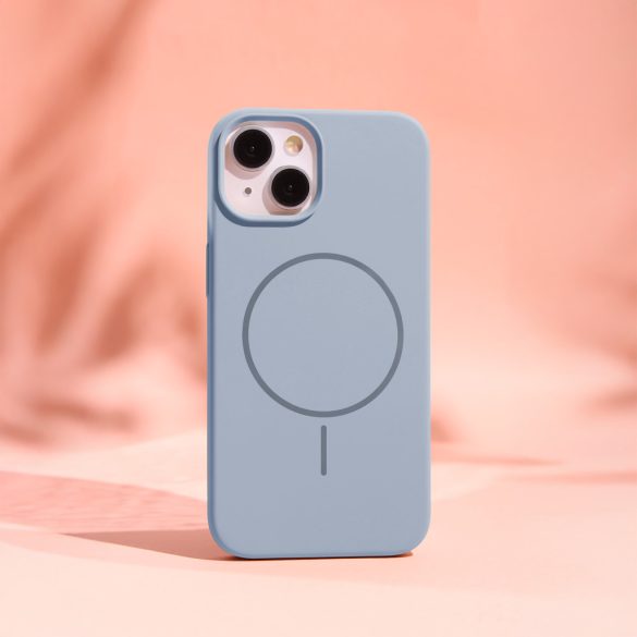 Silicone Thin MagSafe-kompatibilis tok iPhone 16 Plus - világoskék
