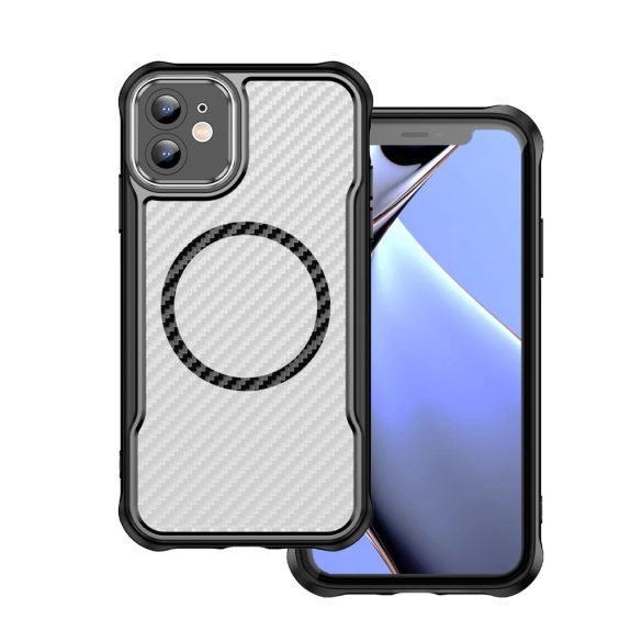 Defender Carbon MagSafe-kompatibilis tok iPhone 11 - fekete