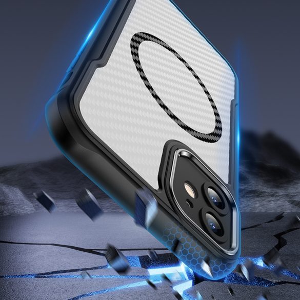 Defender Carbon MagSafe-kompatibilis tok iPhone 11 - fekete