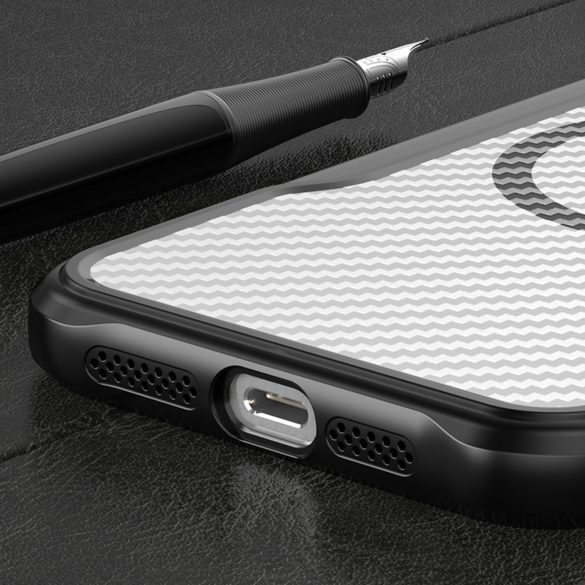 Defender Carbon MagSafe-kompatibilis tok iPhone 11 - fekete