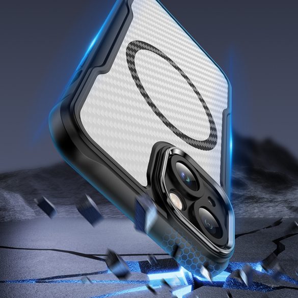 Defender Carbon MagSafe-kompatibilis tok iPhone 13 - fekete