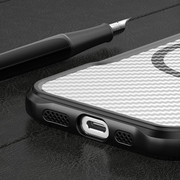 Defender Carbon MagSafe-kompatibilis tok iPhone 13 - fekete
