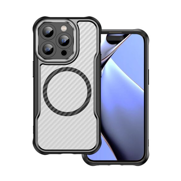 Defender Carbon MagSafe-kompatibilis tok iPhone 14 Pro Max - fekete