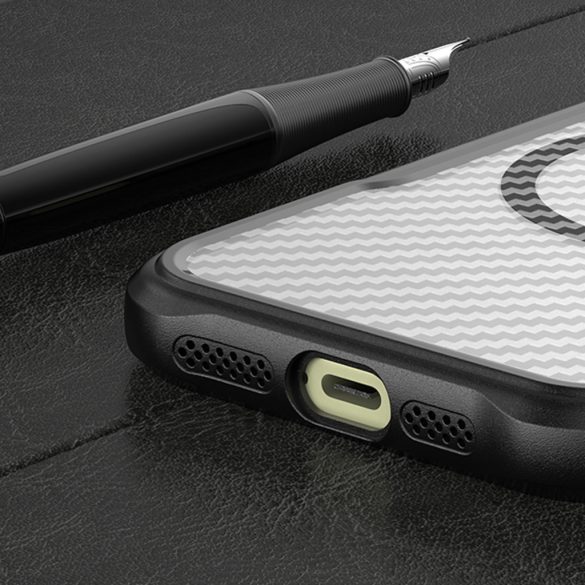 Defender Carbon MagSafe-kompatibilis tok iPhone 16 Plus - fekete
