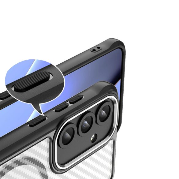 Defender Carbon MagSafe-kompatibilis tok Samsung Galaxy S25 Plus - fekete