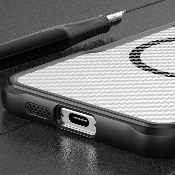 Defender Carbon MagSafe-kompatibilis tok Samsung Galaxy S25 Plus - fekete