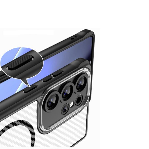 Defender Carbon MagSafe-kompatibilis tok Samsung Galaxy S25 Ultra - fekete