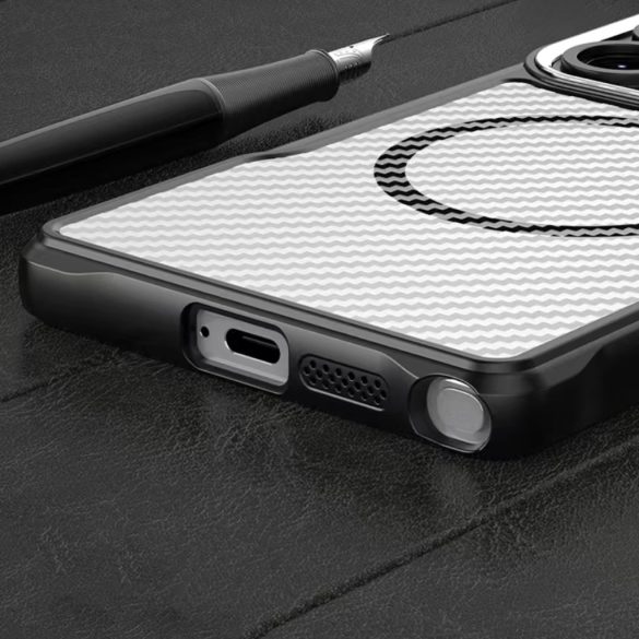 Defender Carbon MagSafe-kompatibilis tok Samsung Galaxy S25 Ultra - fekete