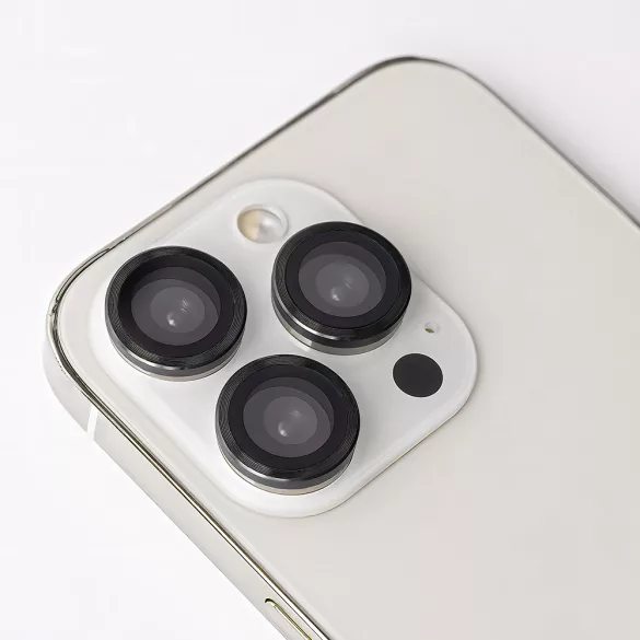 9H kamera lencse védő edzett üveg fekete szegéllyel Samsung Galaxy S25 Plus