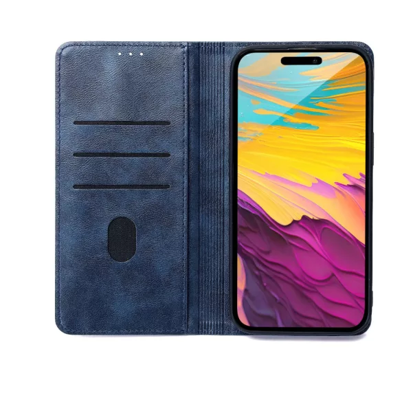 Smart Seam könyvtok Samsung Galaxy A56 - tengerészkék