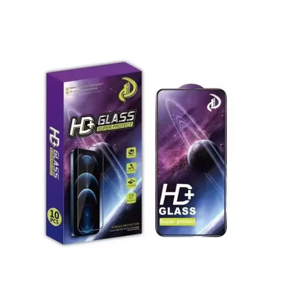 9D edzett üveg iPhone XR / 11, fekete kerettel, 10 az 1-ben