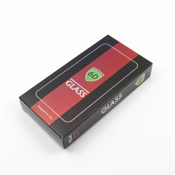 Edzett üveg 6D iPhone 12 / 12 Pro 6,1'', fekete kerettel, 10 az 1-ben