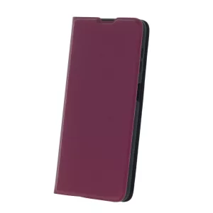 Smart Soft könyvtok iPhone 16e - bordó