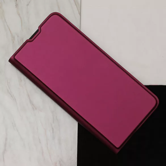 Smart Soft könyvtok iPhone 16e - bordó