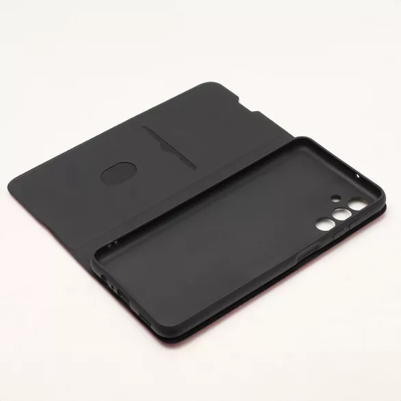 Smart Soft könyvtok iPhone 16e - bordó
