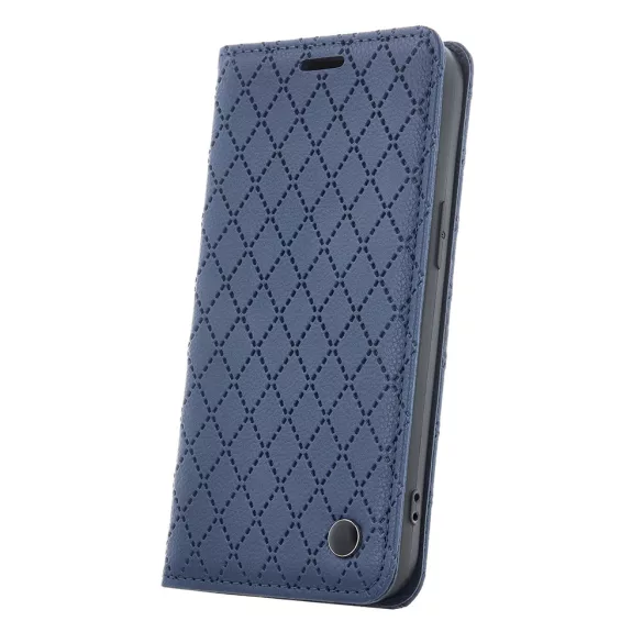 Smart Caro könyvtok iPhone 16e - tengerészkék