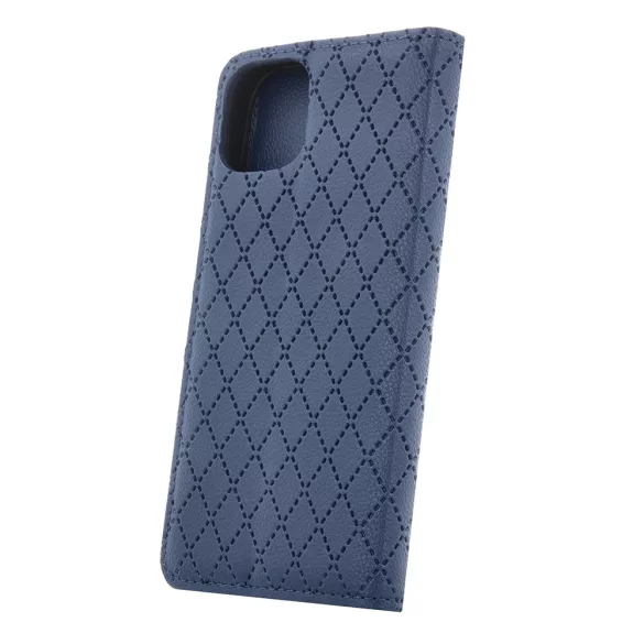 Smart Caro könyvtok iPhone 16e - tengerészkék