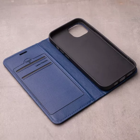 Smart Caro könyvtok iPhone 16e - tengerészkék
