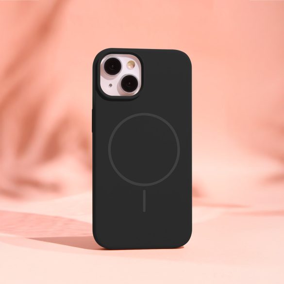 Silicone Thin MagSafe-kompatibilis tok iPhone 16e - fekete