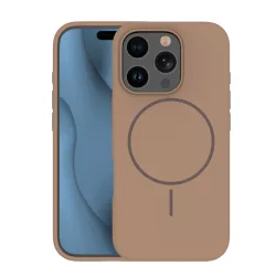 Silicone Thin MagSafe-kompatibilis tok iPhone 16e - barna
